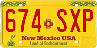 NM license plate 674SXP