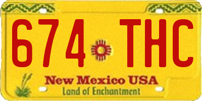 NM license plate 674THC