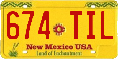 NM license plate 674TIL