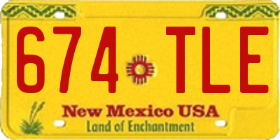 NM license plate 674TLE