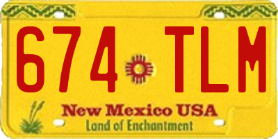 NM license plate 674TLM