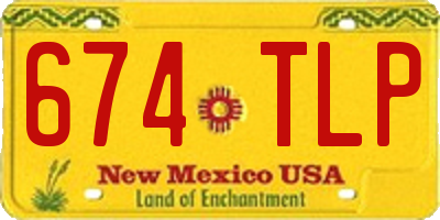 NM license plate 674TLP