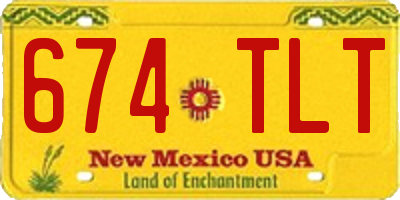 NM license plate 674TLT