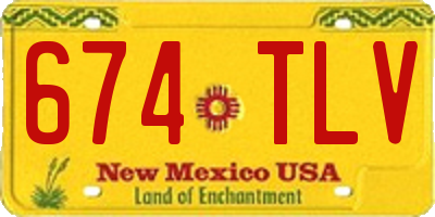 NM license plate 674TLV