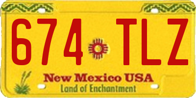 NM license plate 674TLZ
