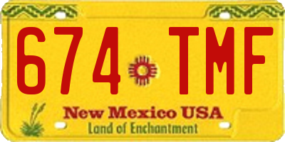 NM license plate 674TMF