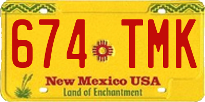 NM license plate 674TMK