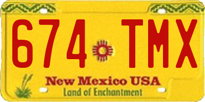NM license plate 674TMX