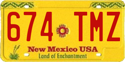 NM license plate 674TMZ