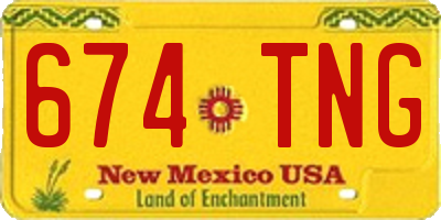 NM license plate 674TNG