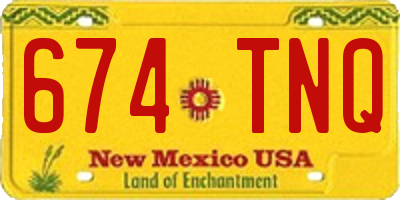 NM license plate 674TNQ