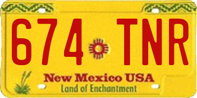 NM license plate 674TNR