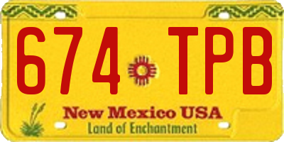 NM license plate 674TPB