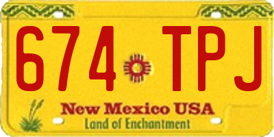 NM license plate 674TPJ