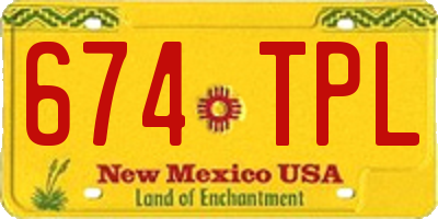 NM license plate 674TPL