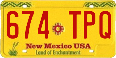 NM license plate 674TPQ