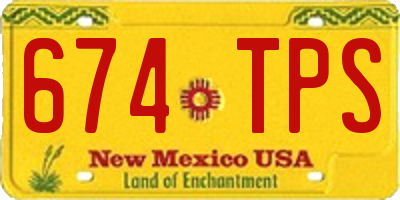 NM license plate 674TPS