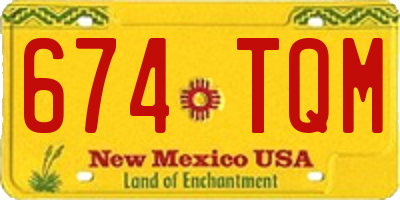 NM license plate 674TQM