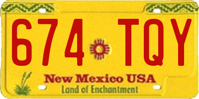 NM license plate 674TQY