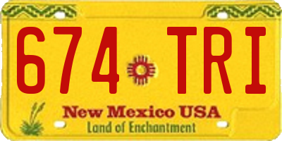 NM license plate 674TRI
