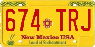 NM license plate 674TRJ