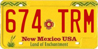 NM license plate 674TRM