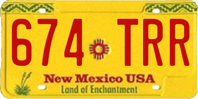 NM license plate 674TRR