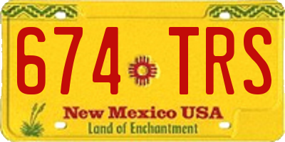 NM license plate 674TRS