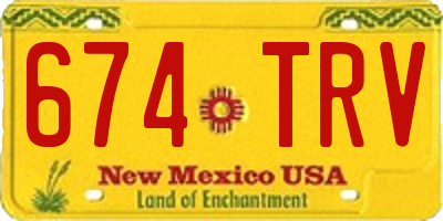 NM license plate 674TRV