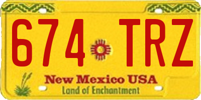 NM license plate 674TRZ