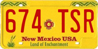 NM license plate 674TSR
