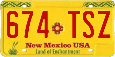 NM license plate 674TSZ