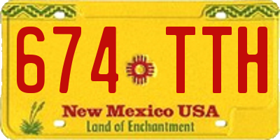 NM license plate 674TTH