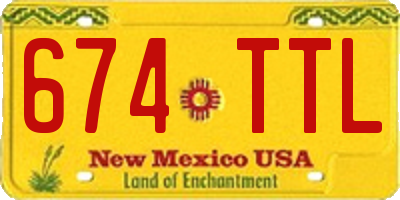 NM license plate 674TTL