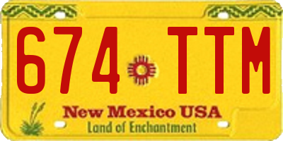 NM license plate 674TTM