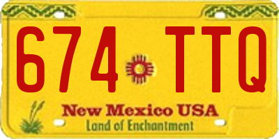 NM license plate 674TTQ