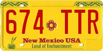 NM license plate 674TTR