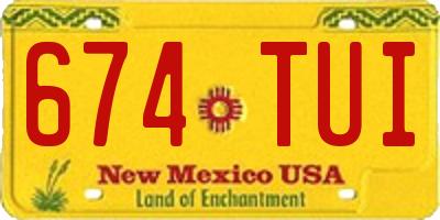 NM license plate 674TUI