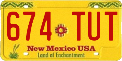 NM license plate 674TUT
