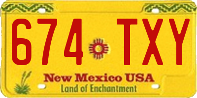 NM license plate 674TXY