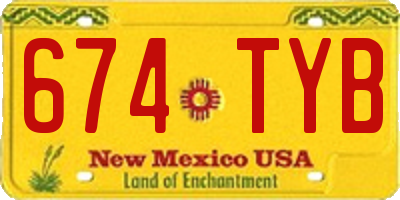 NM license plate 674TYB