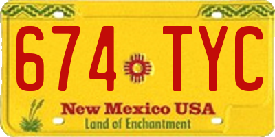 NM license plate 674TYC