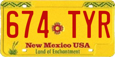 NM license plate 674TYR
