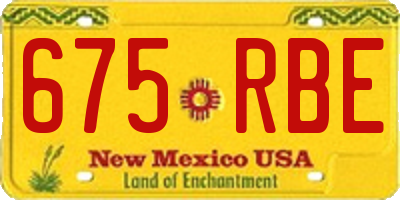 NM license plate 675RBE