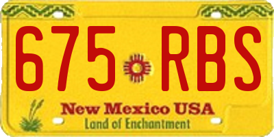 NM license plate 675RBS