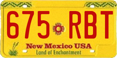 NM license plate 675RBT