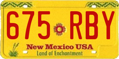 NM license plate 675RBY