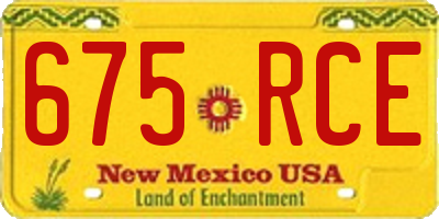 NM license plate 675RCE