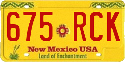 NM license plate 675RCK