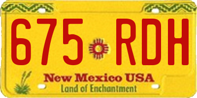 NM license plate 675RDH